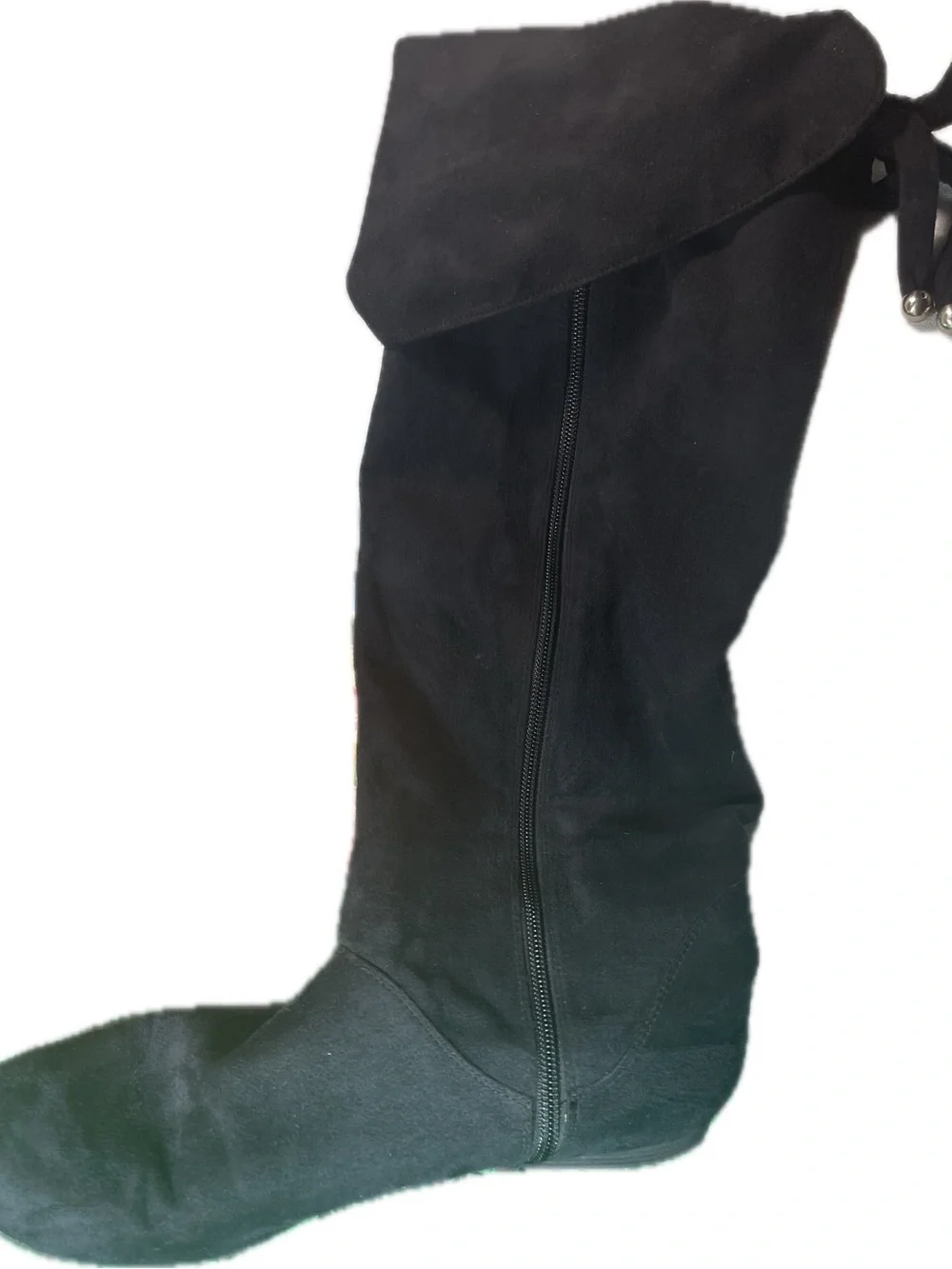 Fergalicious by Fergie Sassy Over-the-Knee Flat Black Boots Size 10M